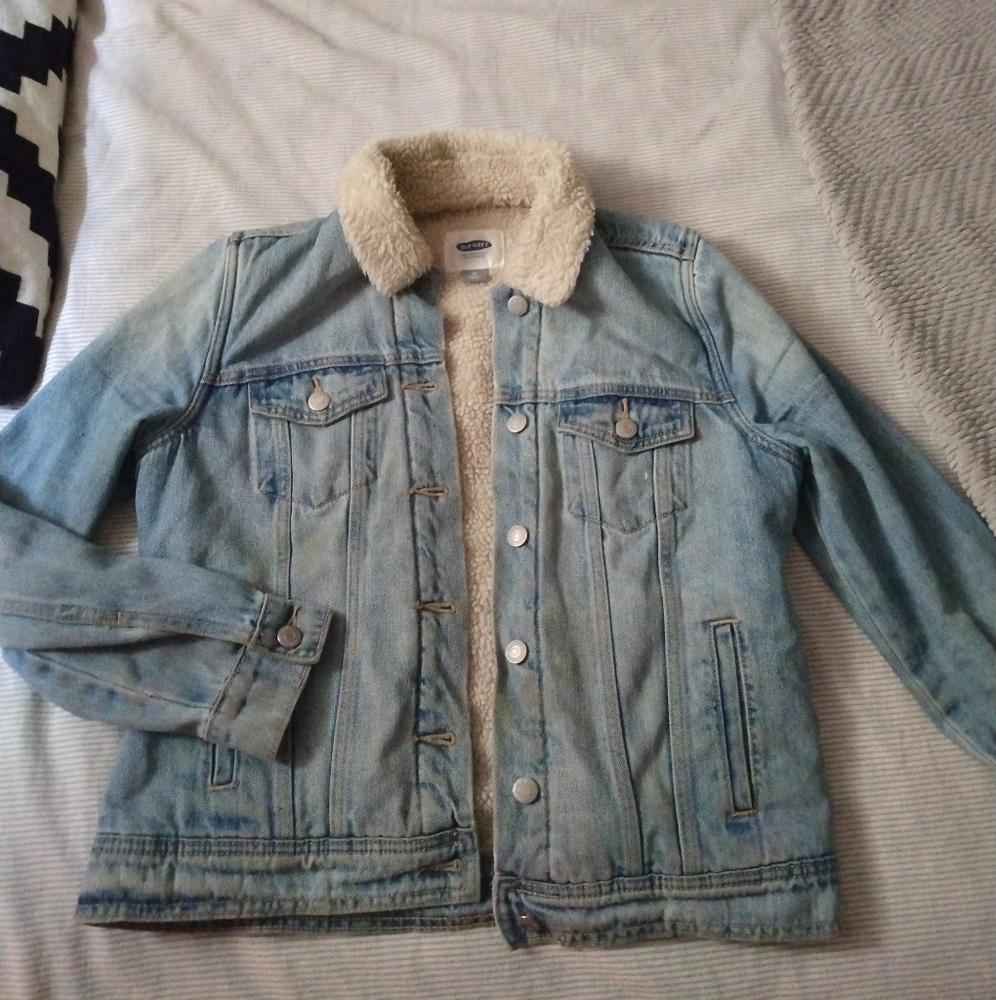Denim Sherpa lined jacket